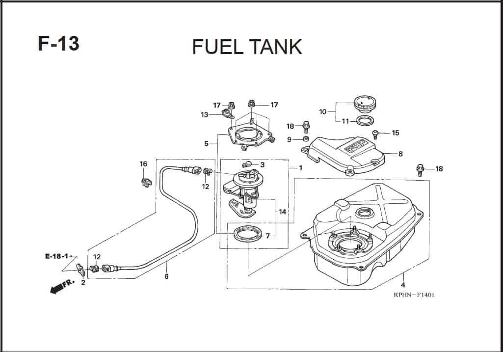 Katalog Suku Cadang Honda Supra X 125 PGM-FI