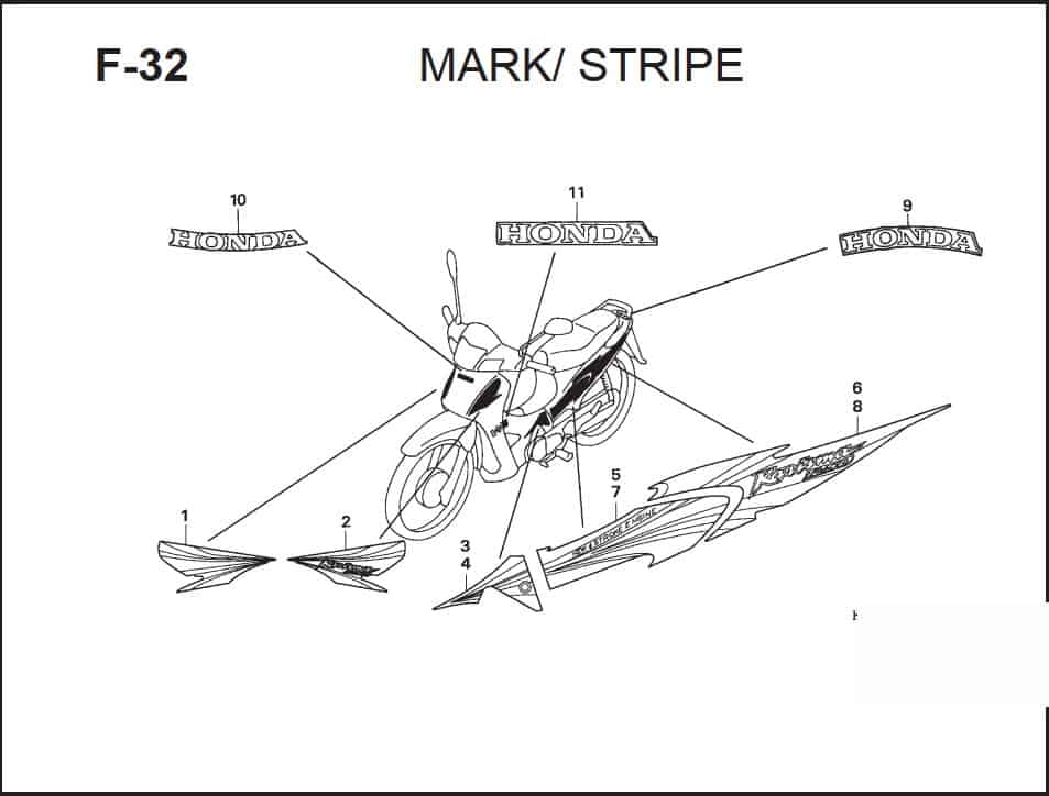 Katalog Suku Cadang Honda Supra X 125 PGM-FI
