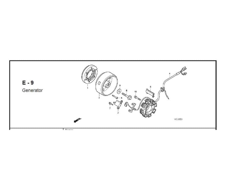 Katalog Suku Cadang Honda Tiger Revo KCJ