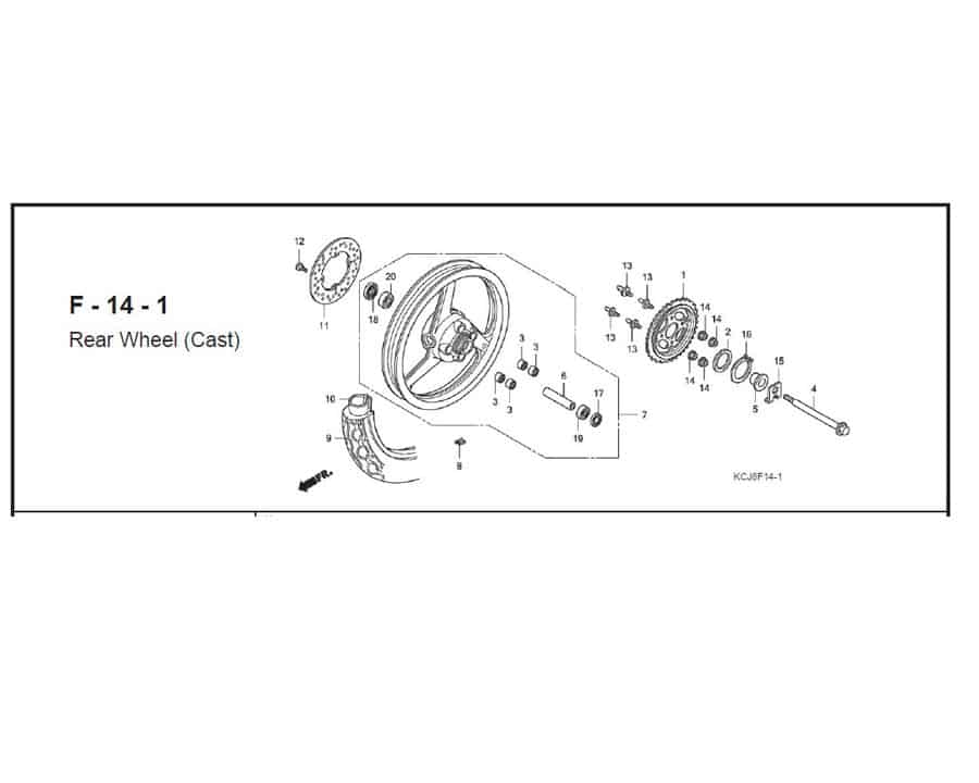 Katalog Suku Cadang Honda Tiger Revo KCJ