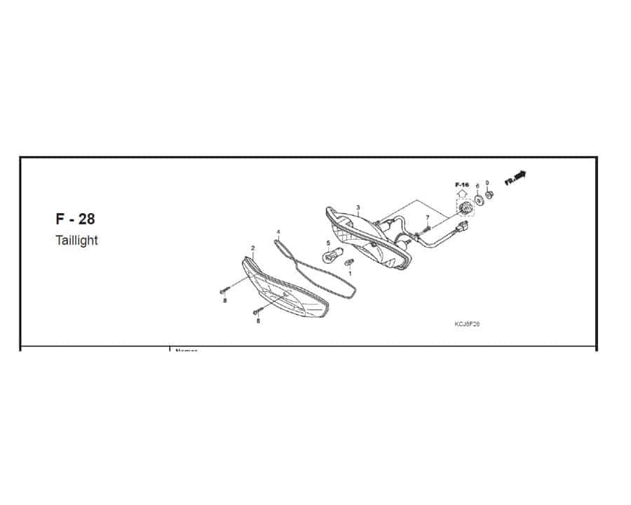Katalog Suku Cadang Honda Tiger Revo KCJ