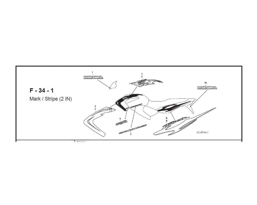 Katalog Suku Cadang Honda Tiger Revo KCJ