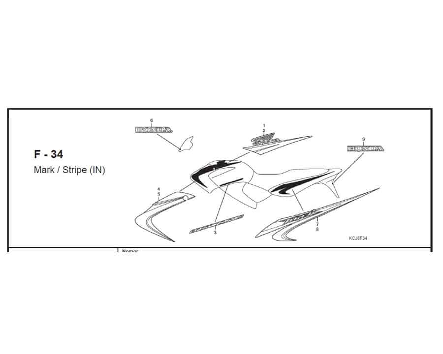 Katalog Suku Cadang Honda Tiger Revo KCJ