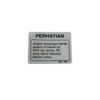 Label Air Intake Notice