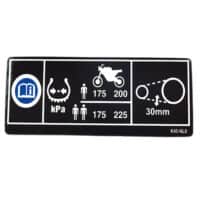 LABEL, TIRE & DRIVE CHAIN (PICTOGRAPH)