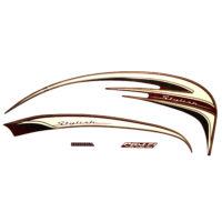 STRIPE SET R RED BEIGE