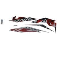 Stripe Set L Red White